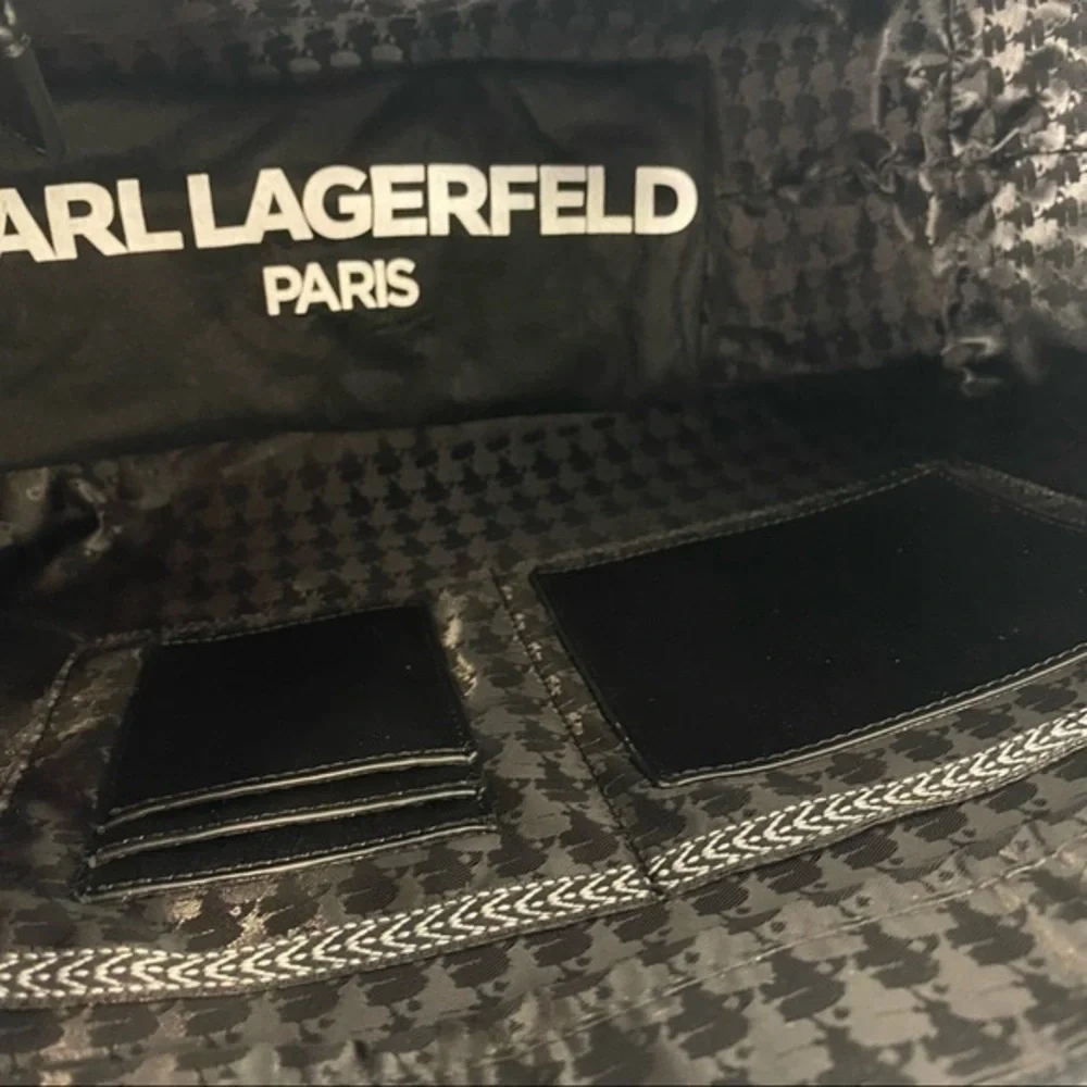KARL LAGERFELD Handbag Adele Tote Bag Signature Print Black
